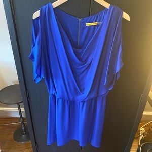 Alice + Olivia royal blue silk cocktail dress